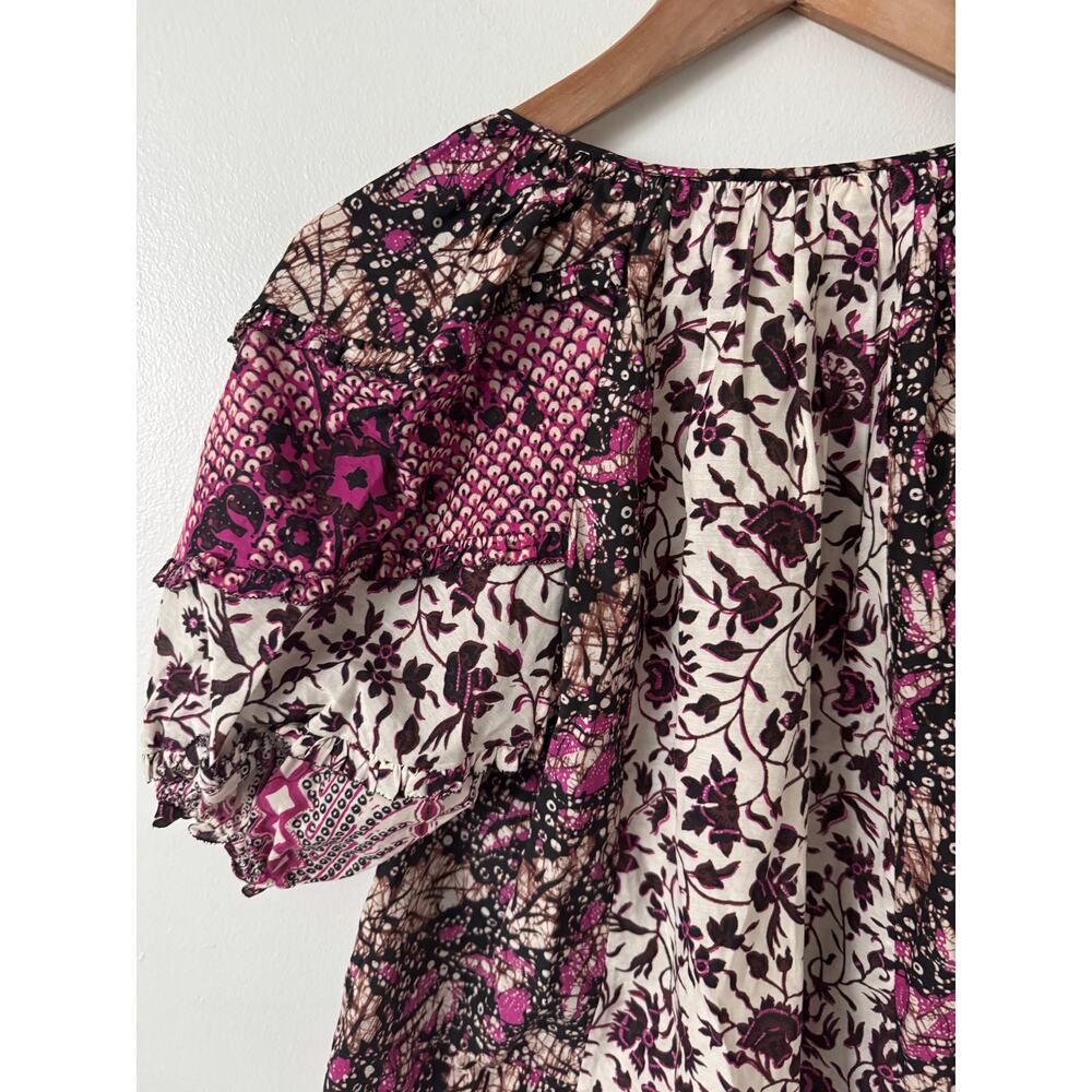 Ulla Johnson 0 Arusi Fuchsia Silk Blouse - Picture 8 of 8
